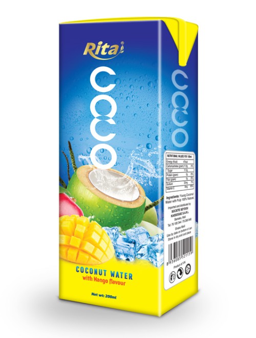 200ml Coconut  water with mango tetra pack